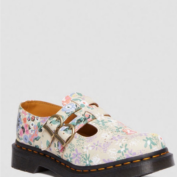 8065 FLORAL MASH UP LEATHER MARY JANE SHOES - Picture 7 of 8